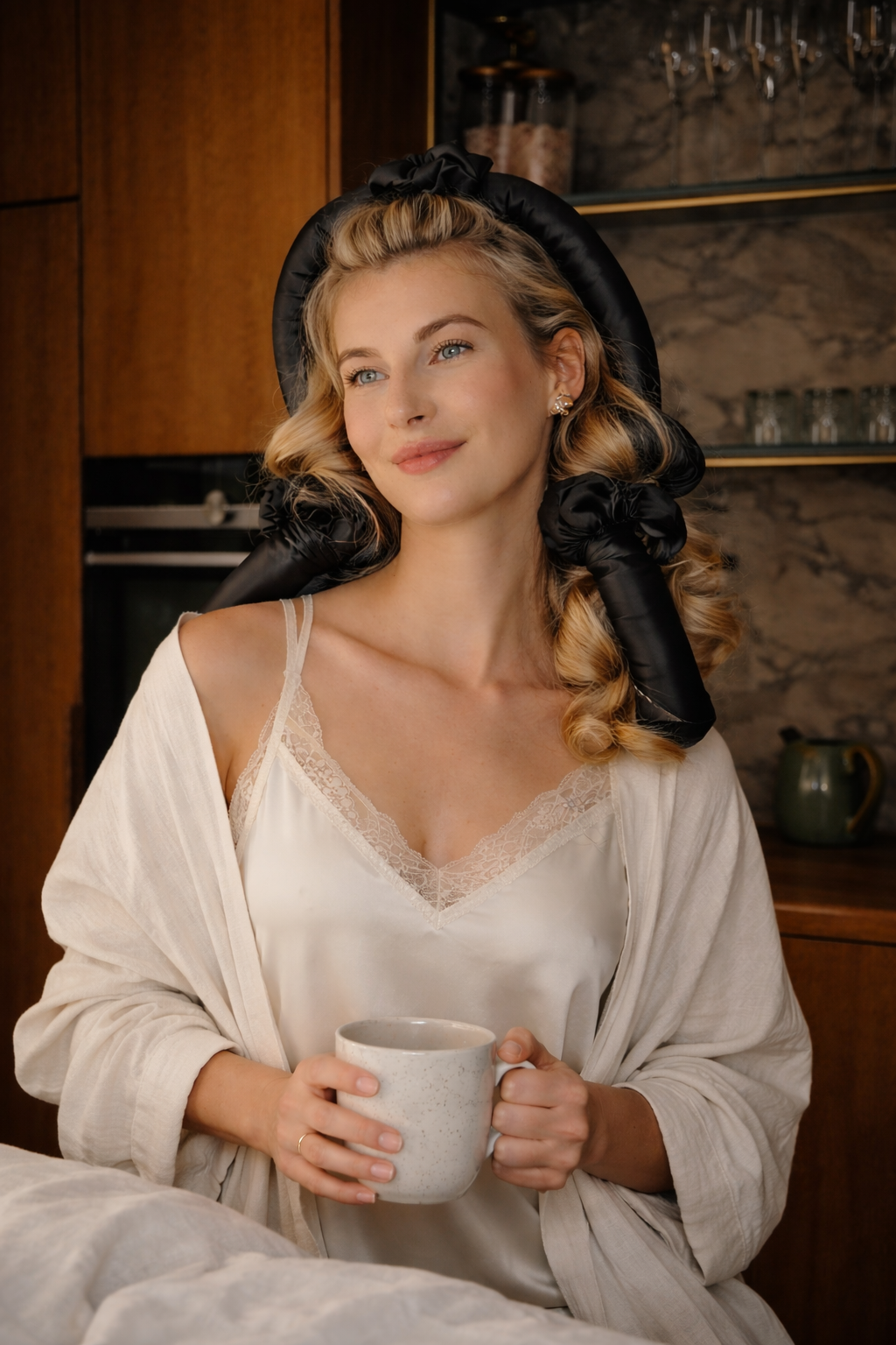 Heatless curler Black