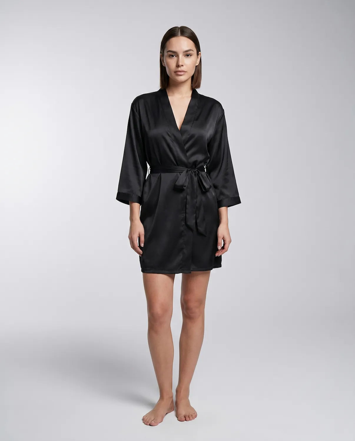 Short Silky Robe