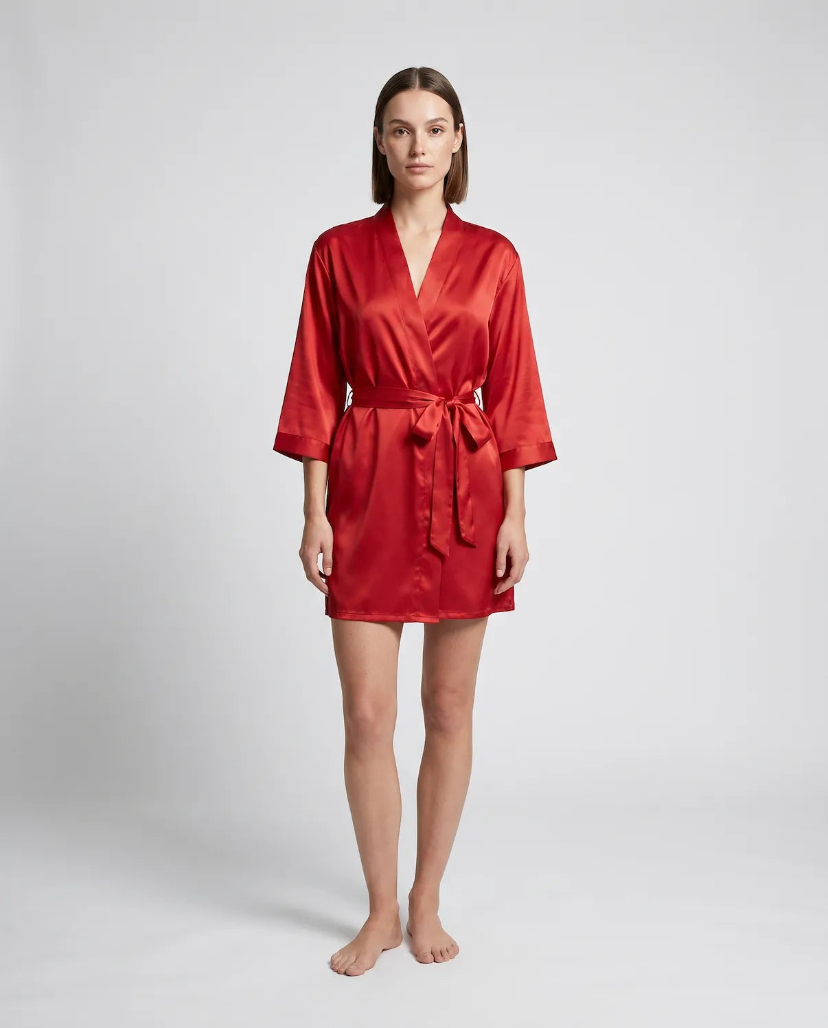 Short Silky Robe