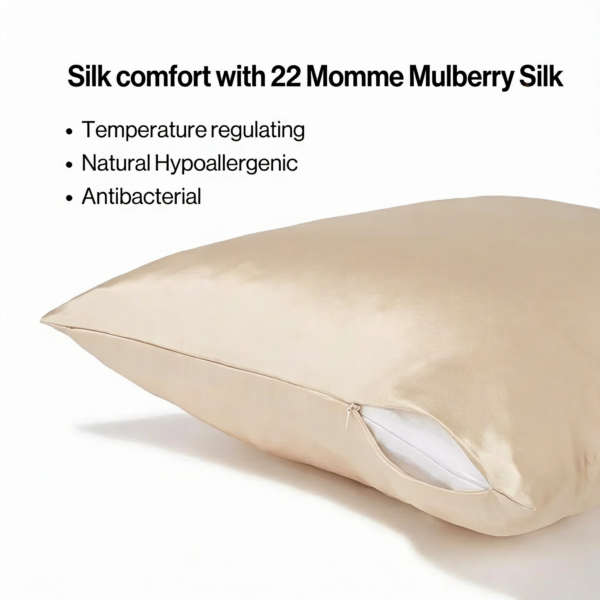 Silk Pillowcase Beige