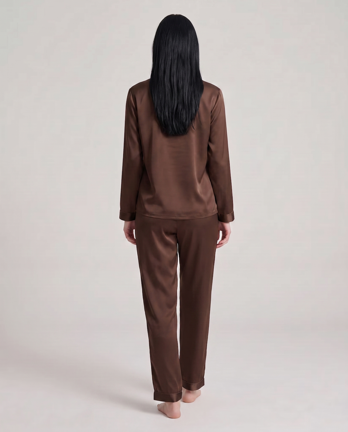 Brown Long Sleeve Sleep Set