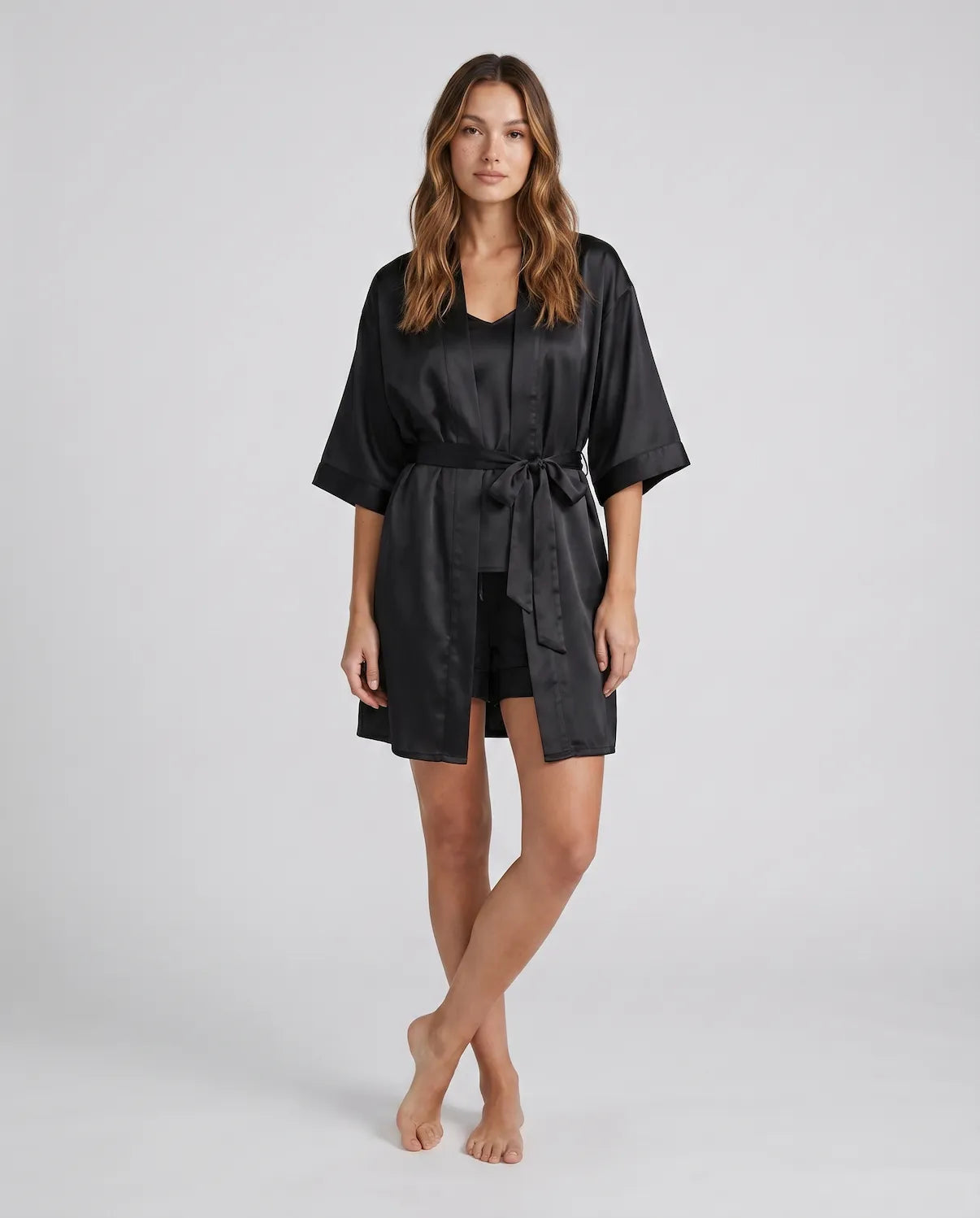 4pcs Silk Sleepwear Set