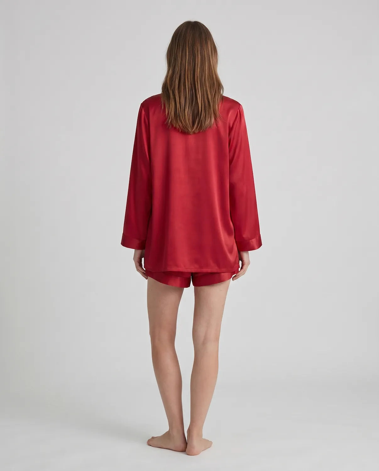 4pcs Silk Sleepwear Set