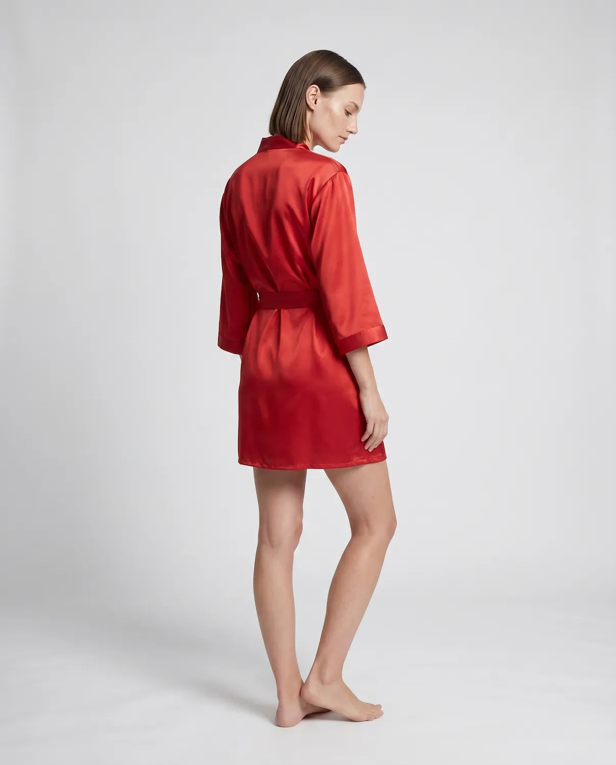 Short Silky Robe