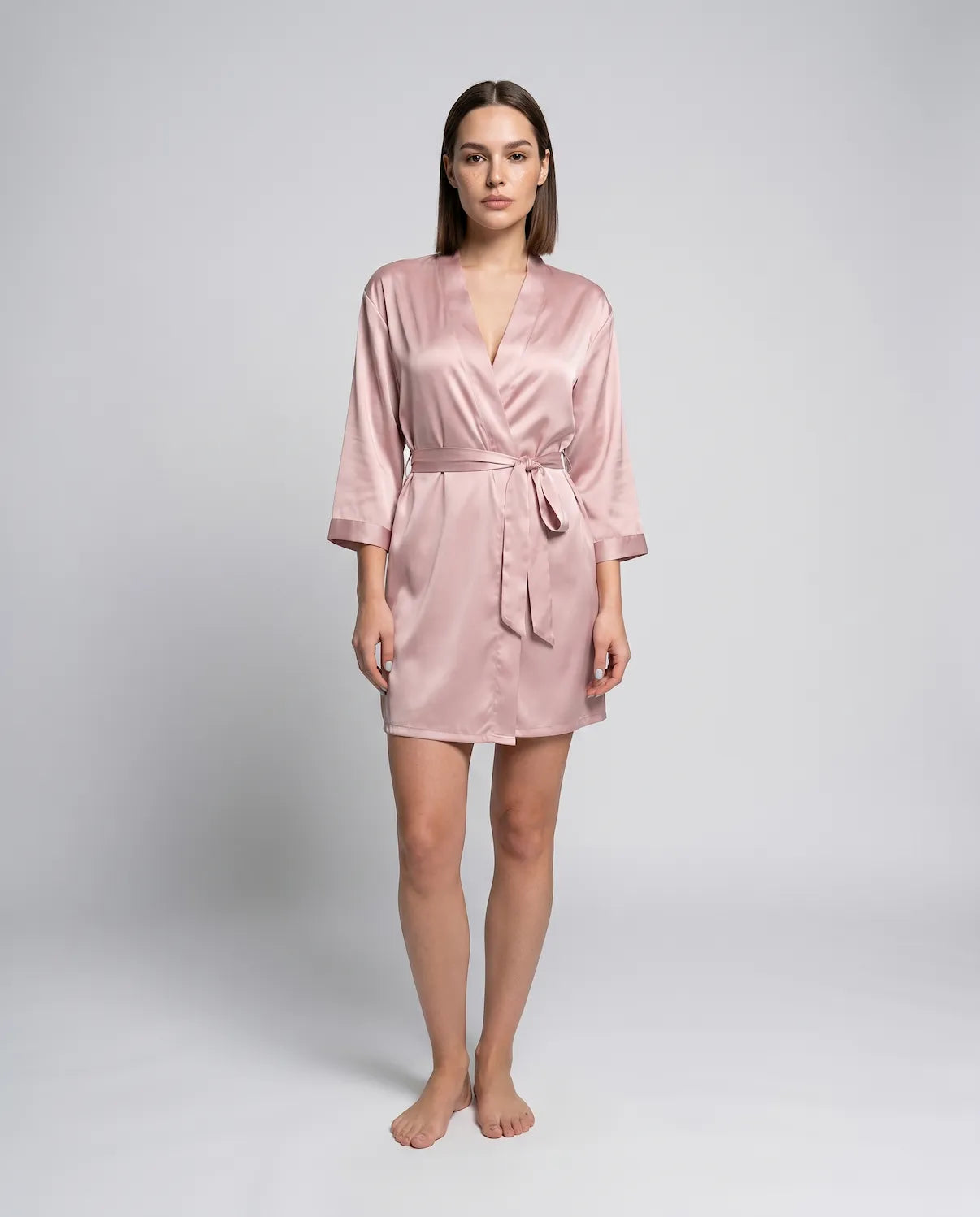 Short Silky Robe