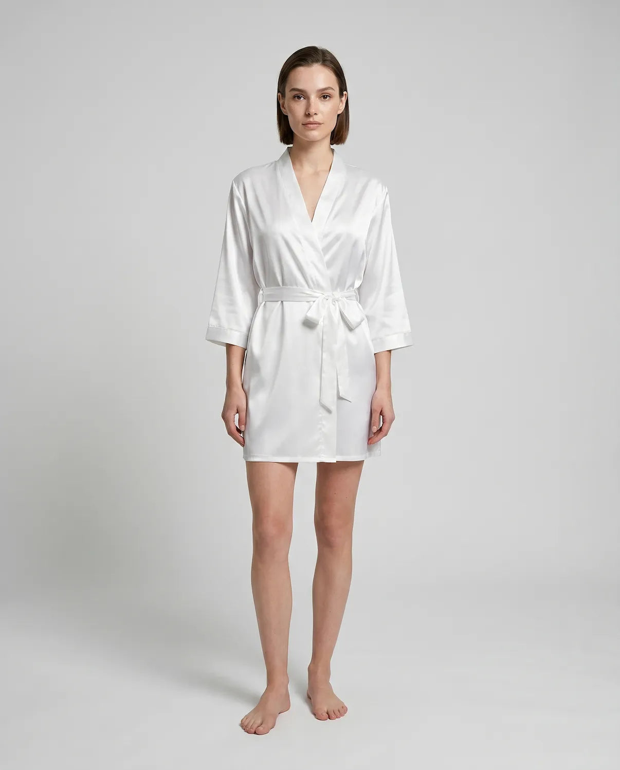Short Silky Robe