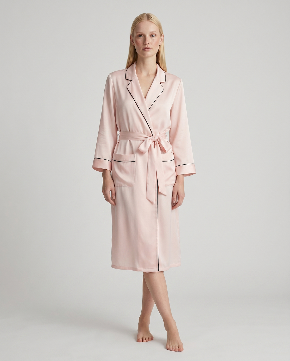 Silk Nightgown with Pockets