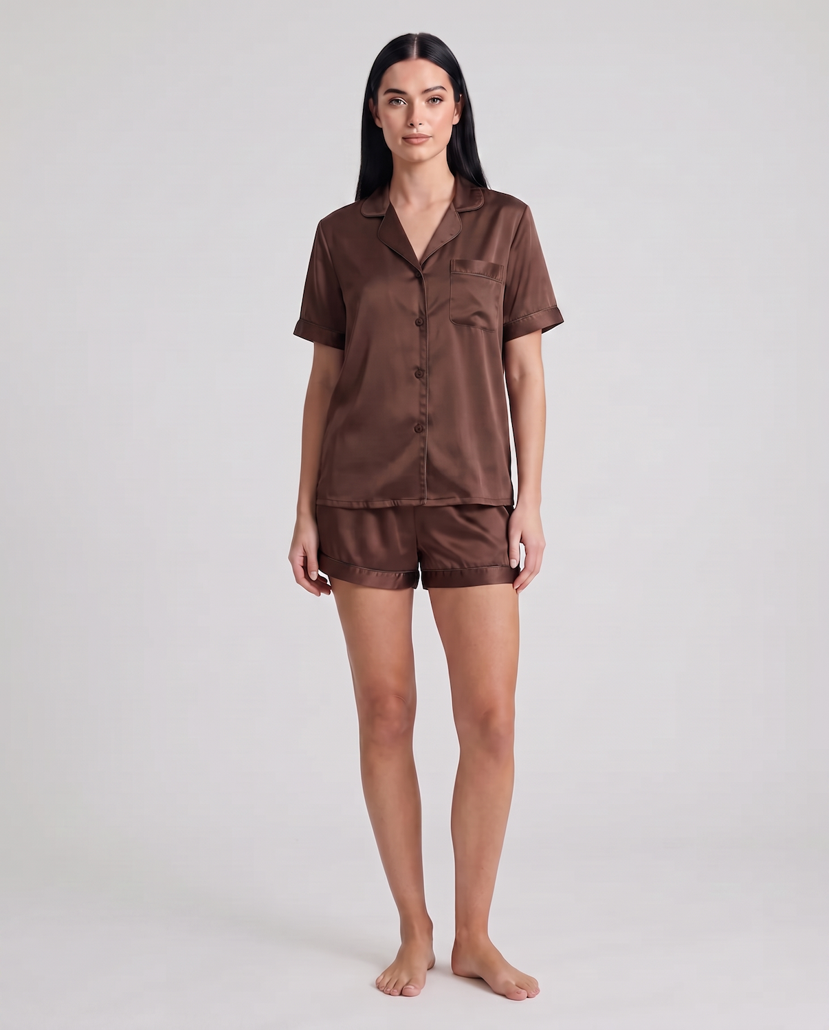 Short Silk Sleep Set