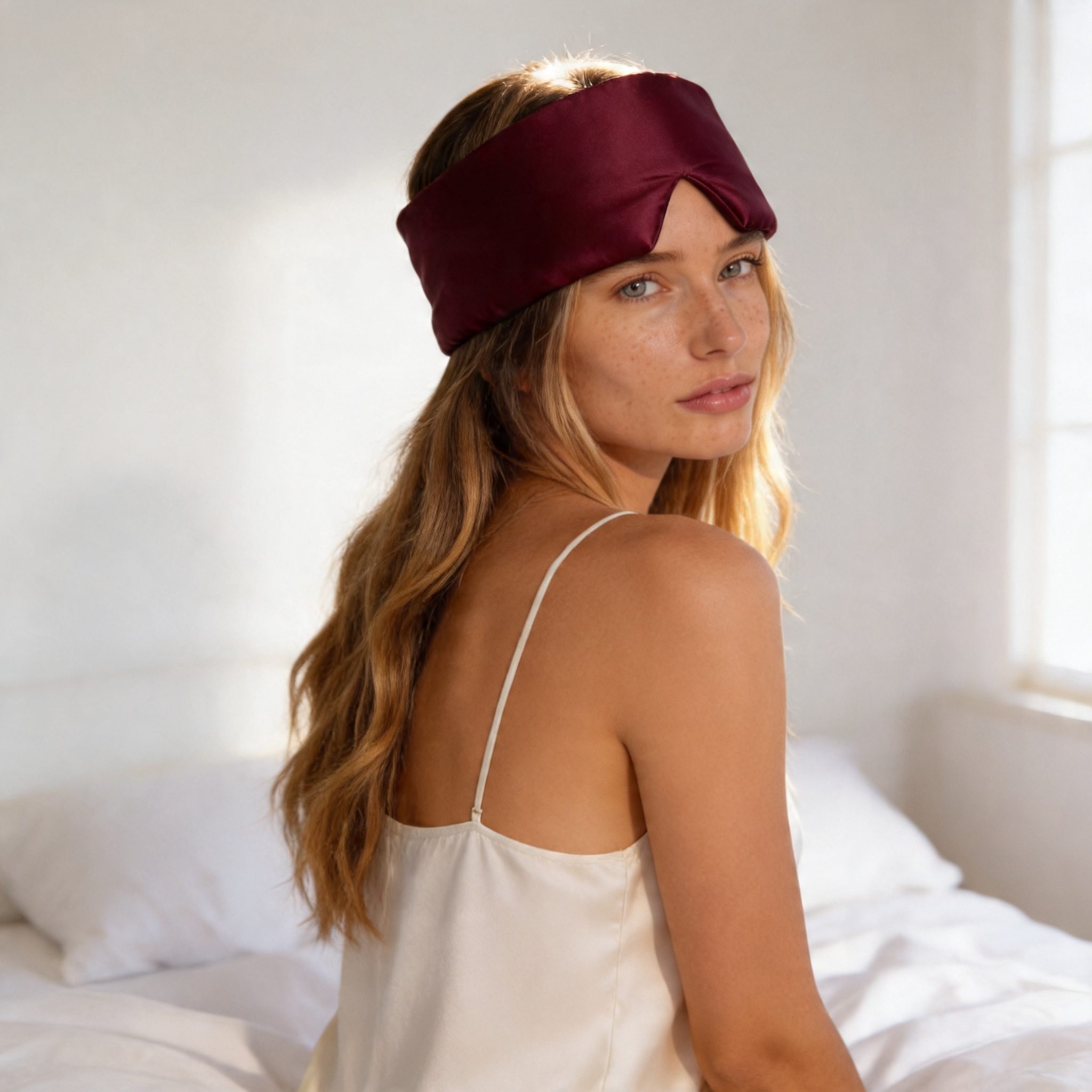 Deep Sleep Mask Bordeaux Red